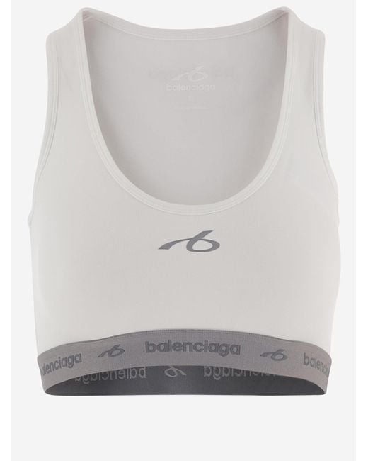 Balenciaga White Top Stretch Nylon Polyamide Tops