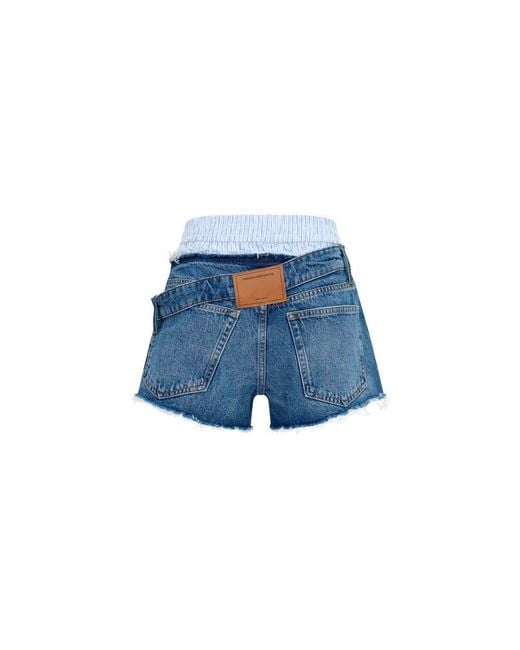 Alexander Wang Blue Cotton Bermuda Shorts