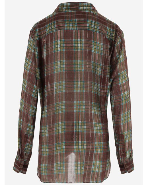Dries Van Noten Gray Viscose-Silk Shirt