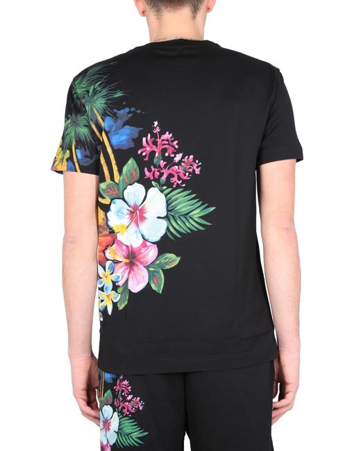 Dolce & Gabbana Black Logo Print T-shirt for men
