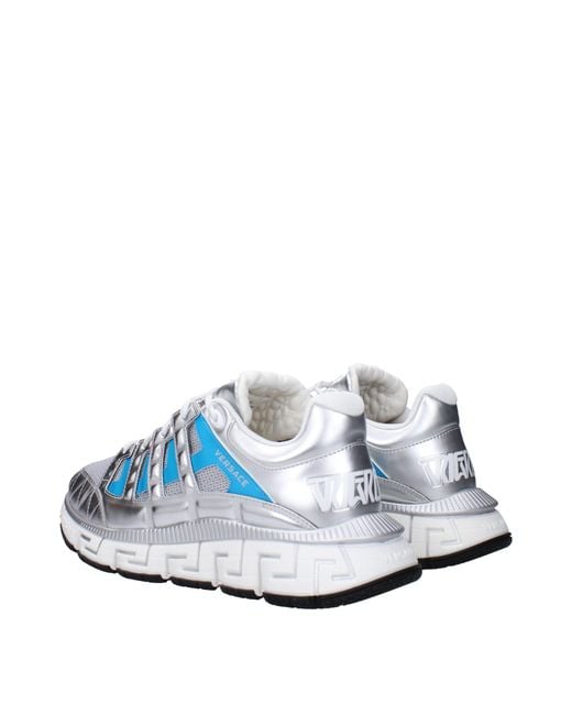 Versace Blue Fabric Athletic Sneakers for men