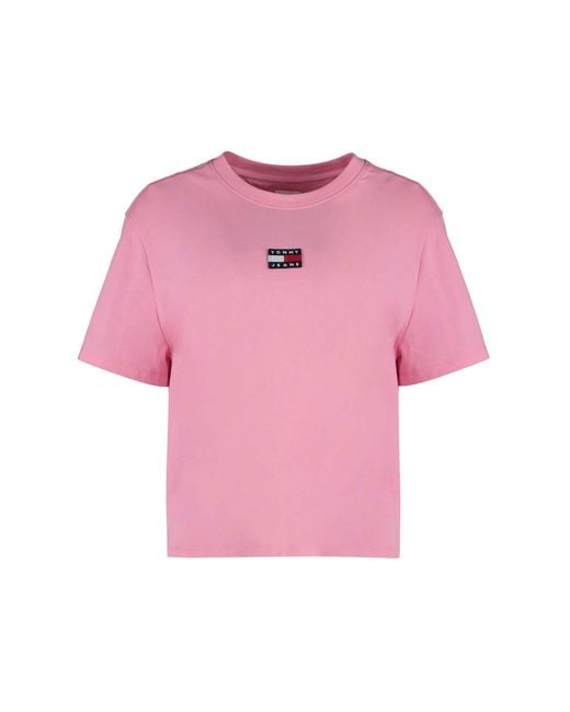 Tommy Hilfiger Pink Logo Print T-Shirt