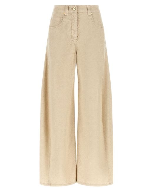 Brunello Cucinelli Natural Cotton Casual Pants