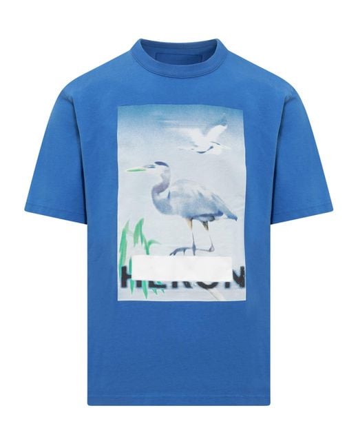 Heron Preston Blue T-shirt Censored Heron for men