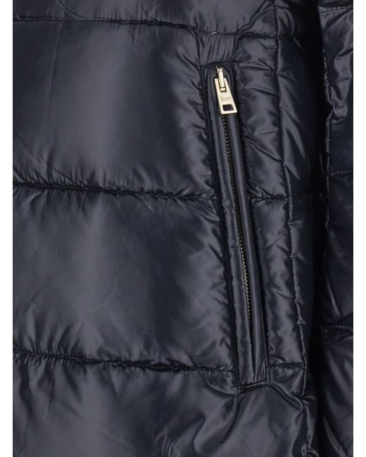 Herno Blue Cleofe Down Jacket With Front Zip Closure