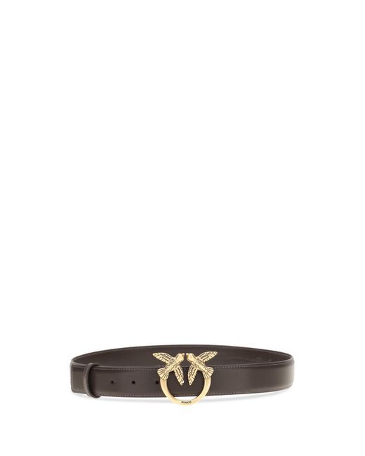 Pinko White Love Berry Belt Calf Leather Bos Taurus E Braces