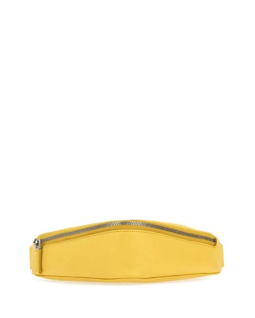 Prada Yellow Leather Belt Bag for men
