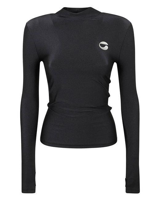 Coperni Black Fitted Long-Sleeved Top