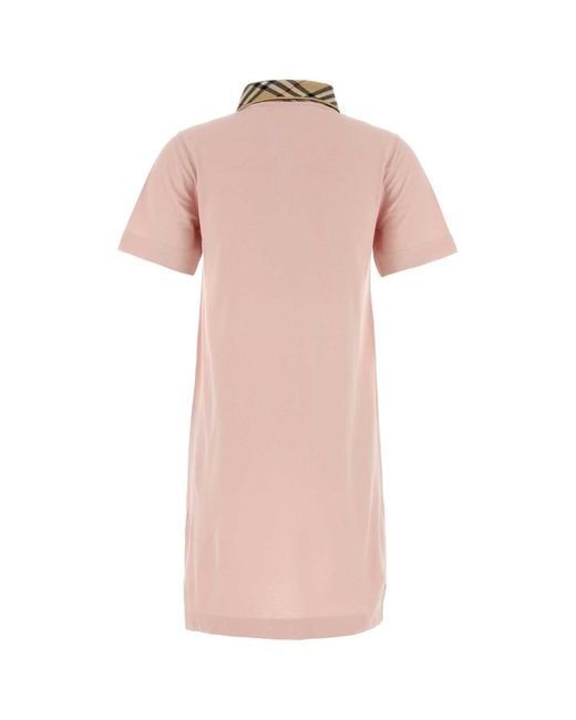 Burberry Pink Piquet Polo Dress