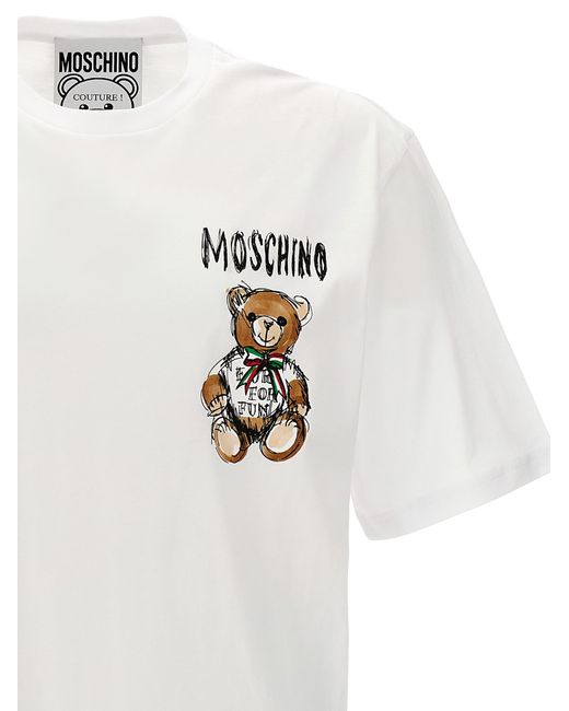 Moschino White Archive Teddy T-shirt for men