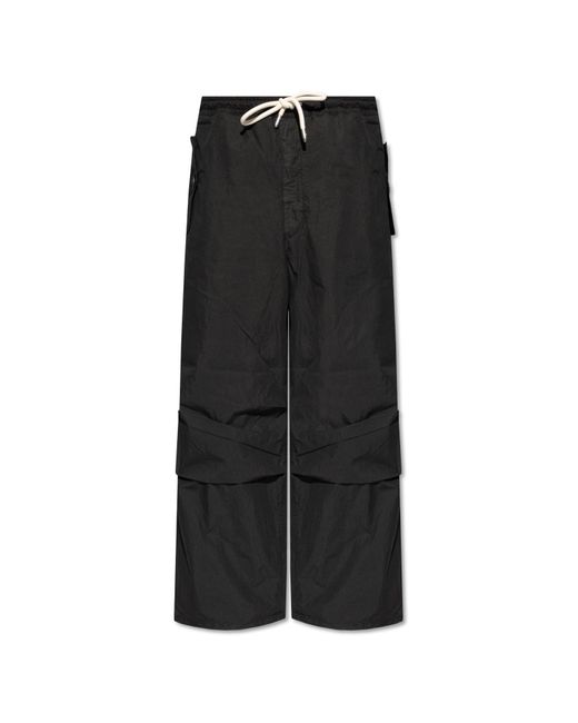 Emporio Armani Black Wide-Leg Trousers for men