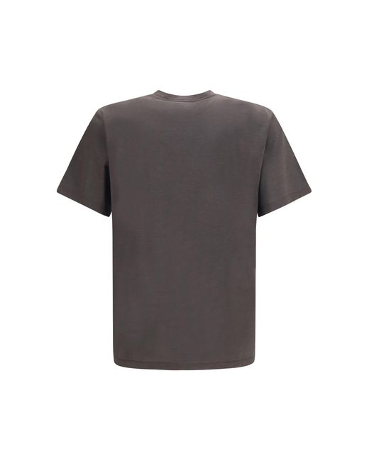 Saint Laurent Gray Silk And Cotton Cassandre T-Shirt T-Shirts for men