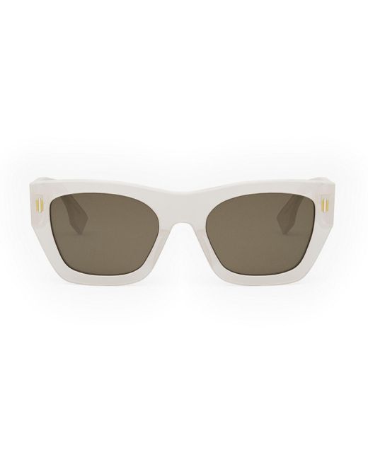 Fendi Gray Square Frame Sunglasses