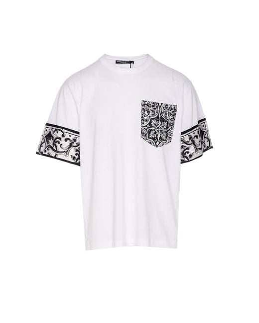 Dolce & Gabbana Dolce&Gabbana Maiolica Print T-Shirt in