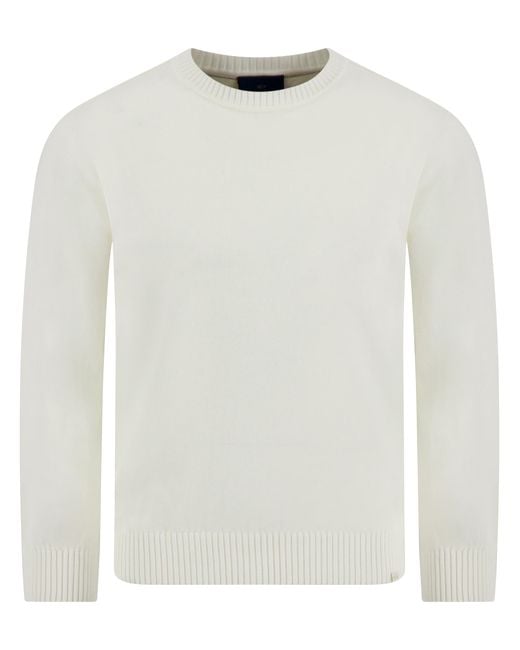 Paul & Shark White Girocollo Cotone Felpa for men