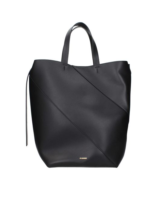 Jil Sander Black Leather Crossbody Bag