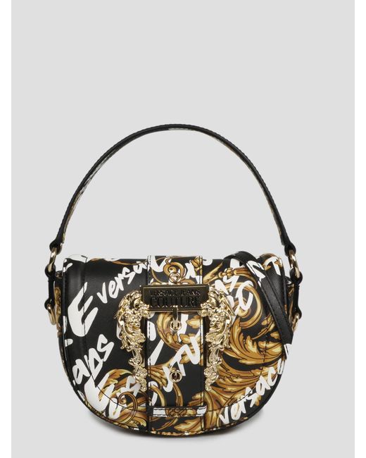 Versace Jeans Couture Logo Brush Couture Shoulder Bag in Metallic | Lyst