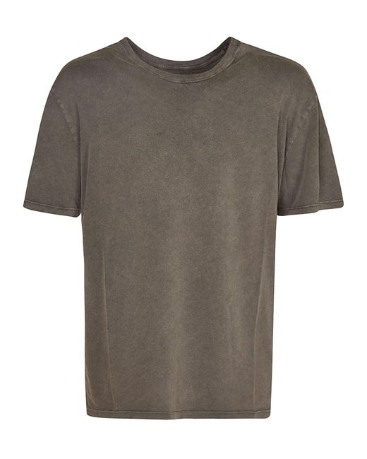 Majestic Filatures Gray Round Neck T-Shirt for men