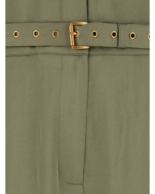 MICHAEL Michael Kors Green Jumpsuit Satin Ls Polyester Jumpsuits