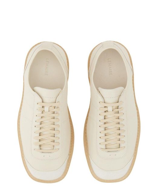 Lemaire White Linoleum Lace-up Sneakers for men