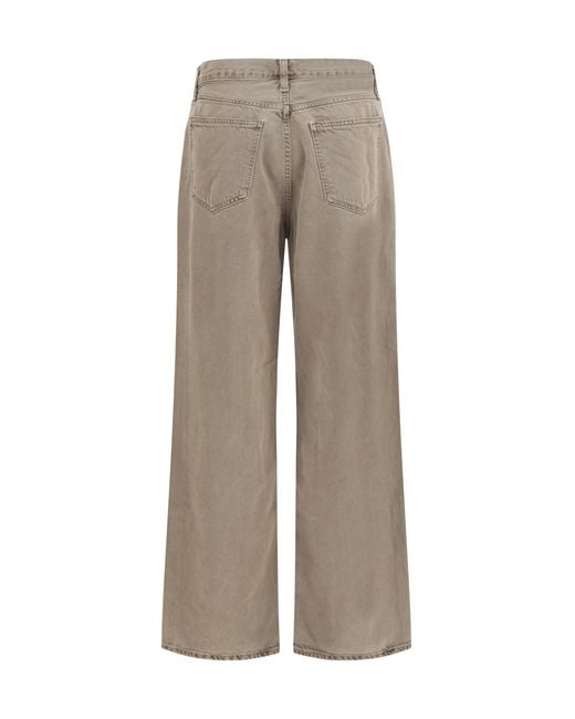 Agolde Gray Nanci Silk Pants Cotton