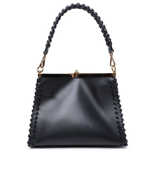 Etro Black Small Vela Leather Bag