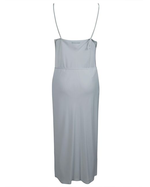 Calvin Klein Gray Recycled Cdc Midi Slip Dress
