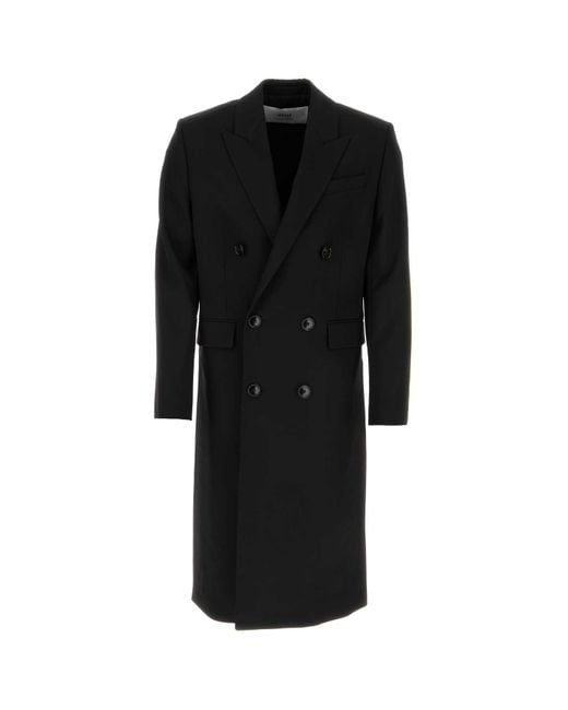 AMI Black Ami Coats for men