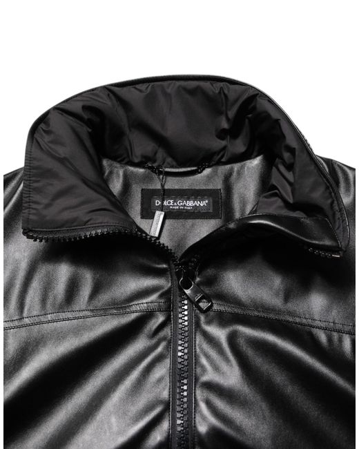 Dolce & Gabbana Black Jacket Zip Front Outerwear for men