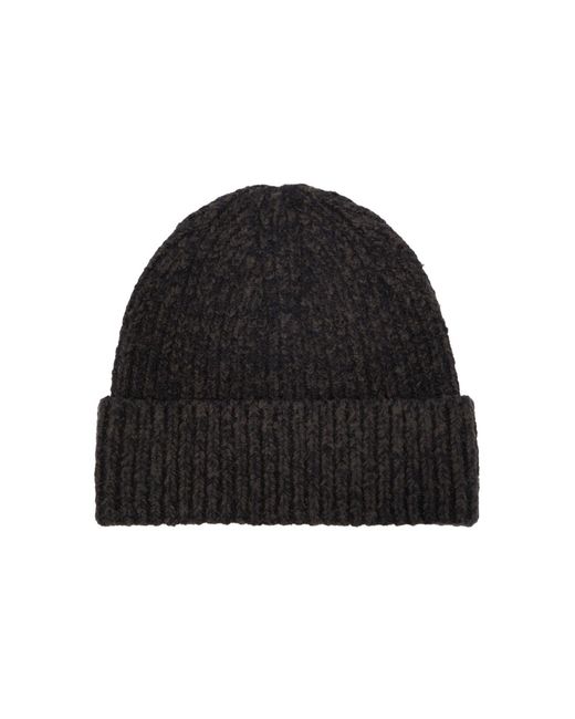 Acne Black Korval Wool Blend Beanie for men