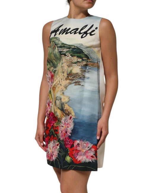 Dolce & Gabbana Multicolor Crystal Embellished Mini Dress
