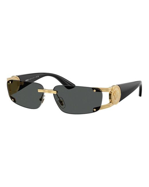 Versace Brown Sunglasses Rectangle Rimless, /Havana Frame And Lens Ve2291100287