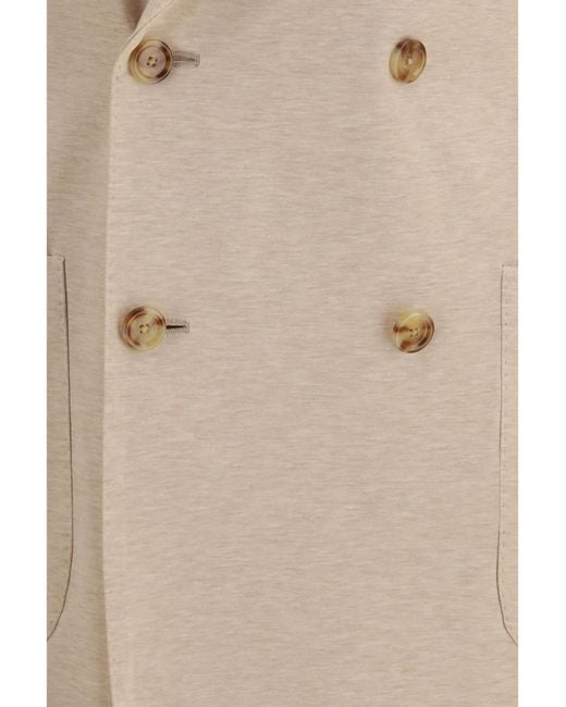 Lardini Natural Double-Breasted Jacket Outer: Cotton; Inner: Cupro Blazers E Vests for men