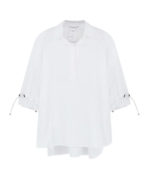 Max Mara White Shirts Cotone