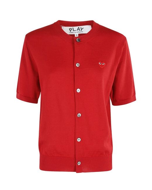COMME DES GARÇONS PLAY Red Round Neck Emblem
