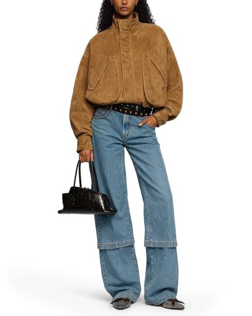 The Attico Blue Regular Fit Jeans Cotton
