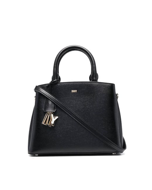DKNY Paige Md Satchel in Black Lyst