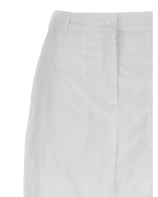 Moncler White Nylon Pants