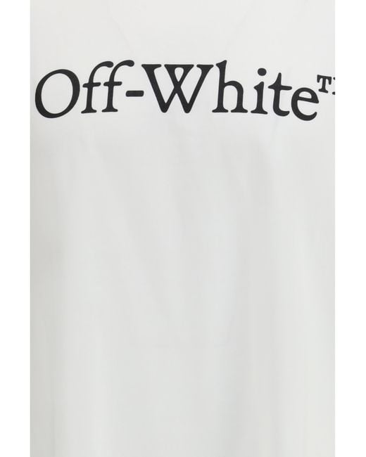 Off-White c/o Virgil Abloh White Big Bookish Skate T-Shirt Cotton T-Shirts for men