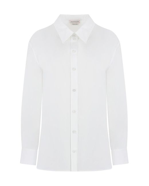 Alexander McQueen White Cotton Poplin Shirt