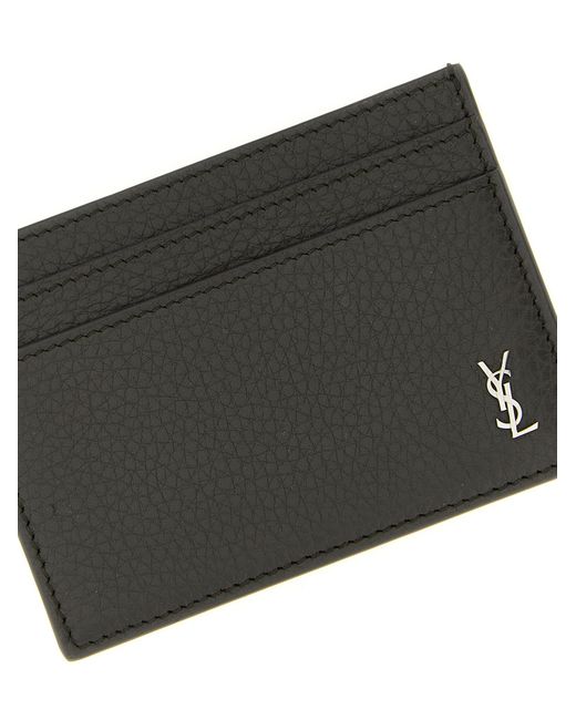 Saint Laurent Black 'Tiny Cassandre' Card Holder for men