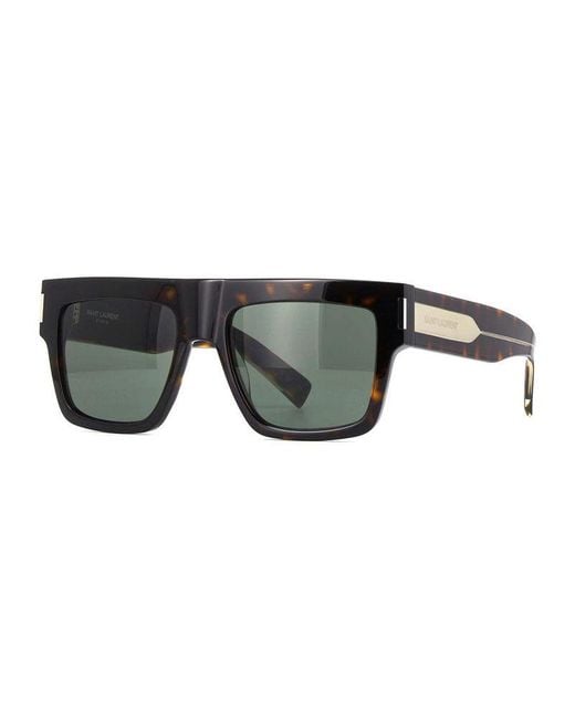 Saint Laurent Black Sunglasses Square Full Rim, Dark Frame And Lens Sl628003 for men