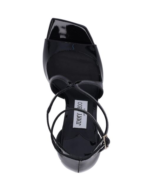 Jimmy Choo White Azia 95" Sandals