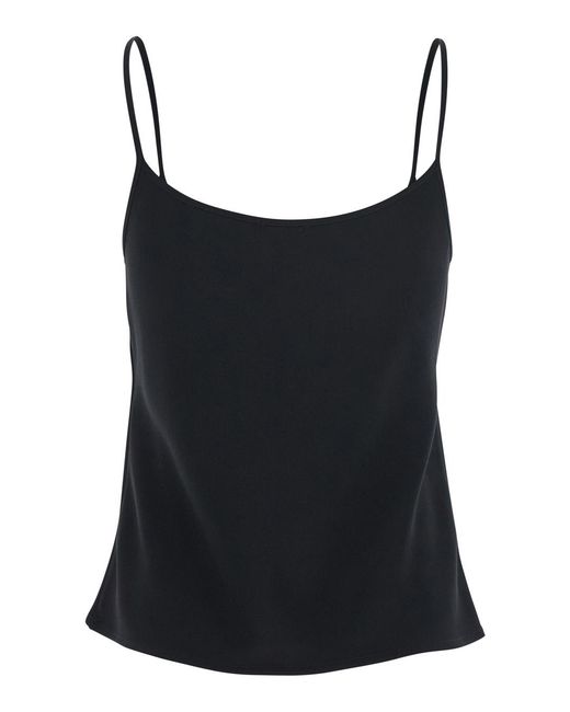 Le Plain Black Top With Spaghetti Straps