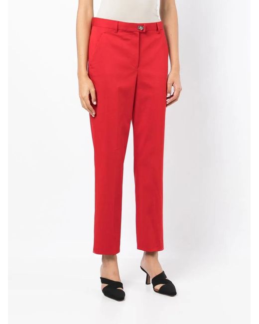 Ferragamo Red Cropped Trousers