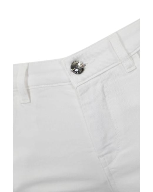Fay White Five Pocket Trousers