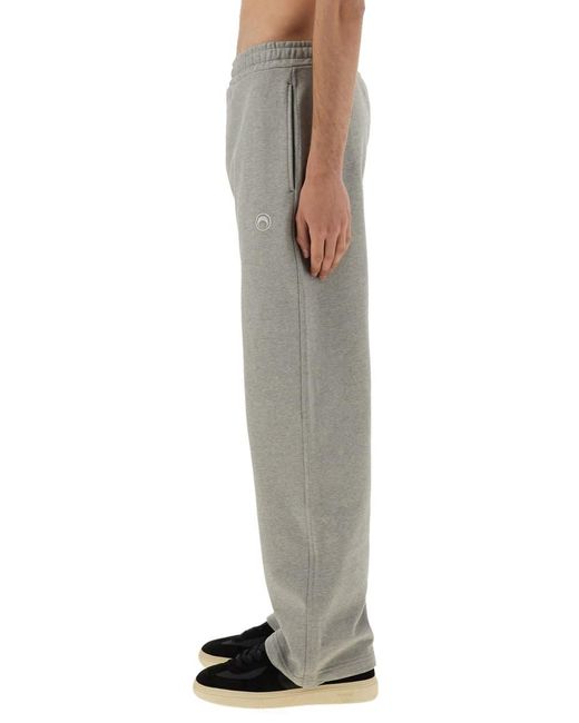 MARINE SERRE Gray Relaxed-Fit Track Pants With Elastic Waistband for men