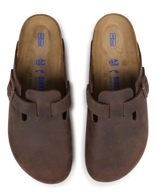 Birkenstock Brown Clogs Boston Sfb Leather Sandal
