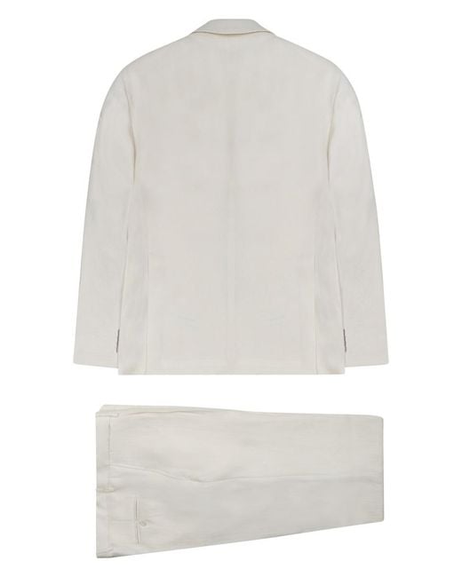 Tagliatore White Linen Suit Vesuvio Suits for men