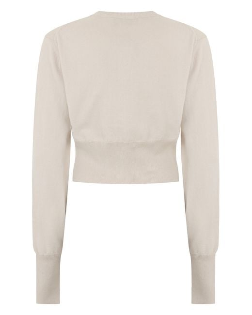 Vivienne Westwood Natural Cardigan Bea Cropped Wool-Silk Cardigans
